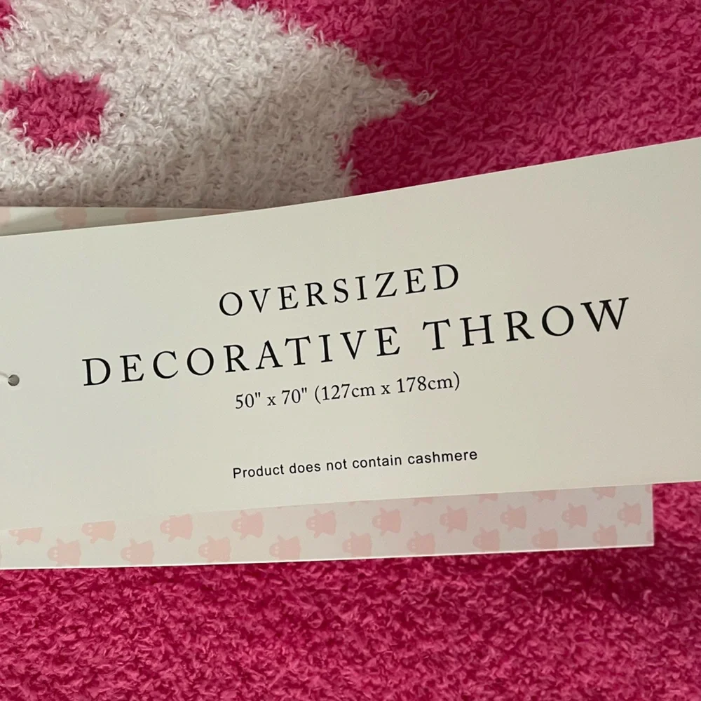 NEW Cupcakes & Cashmere PINK GHOST Throw 👻💗 viral fuzzy blanket tik tok